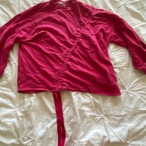 Pink Sweater with Pulling detail